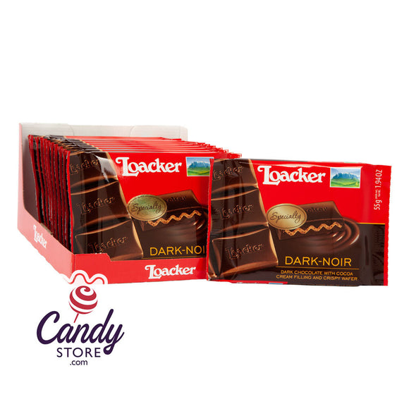 Loacker Dark Chocolate With Cocoa Creme Filling And Crispy Wafer 1.94oz Bar - 108ct CandyStore.com