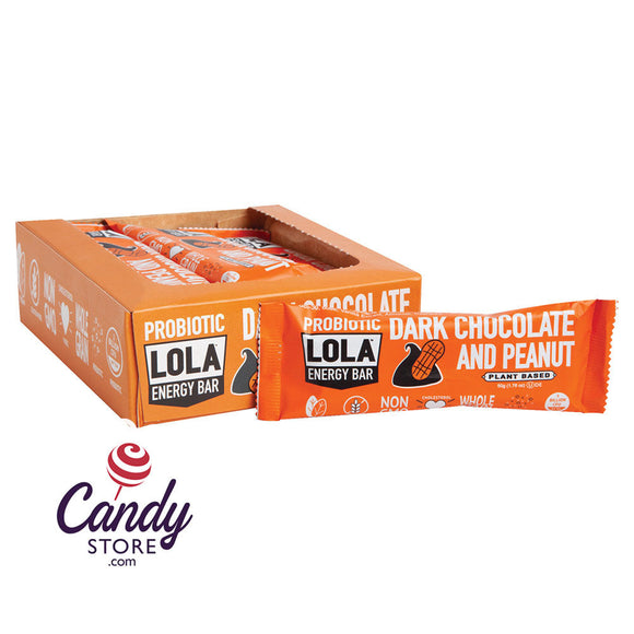 Lola Snacks Probiotic Bar Dark Chocolate Peanut 1.76oz - 72ct CandyStore.com
