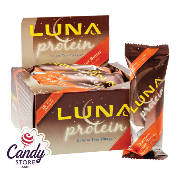 Luna Protein Chocolate Peanut Butter 1.59oz Bar - 12ct CandyStore.com