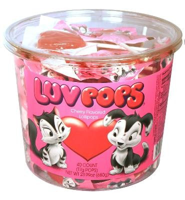 Luv Pops Cherry - 40ct CandyStore.com