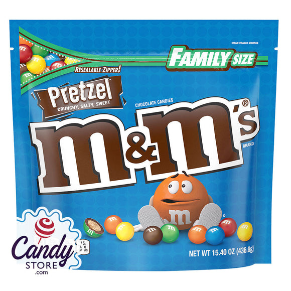 M&M Pretzel Sup 15.4oz - 8ct CandyStore.com