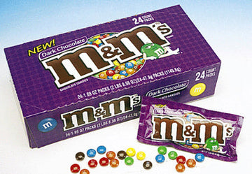 M&M's Dark Chocolate 12/24ct  Cosmos DistributingCosmos Distributing