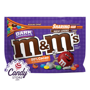 M&M's Dark Chocolate 10.1oz Pouch - 8ct CandyStore.com