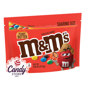 M&M's Peanut Butter 9.6oz Pouch - 8ct CandyStore.com