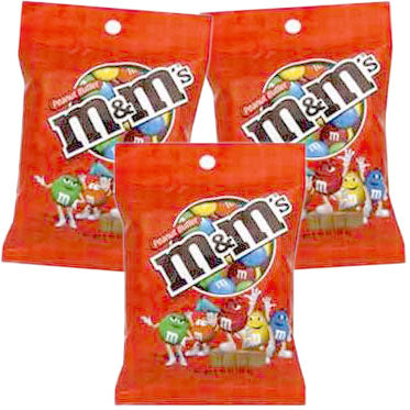 One-Time Deal M&M's Peanut Butter Peg Pack 12 Count 5.1 oz, butter peg bag  
