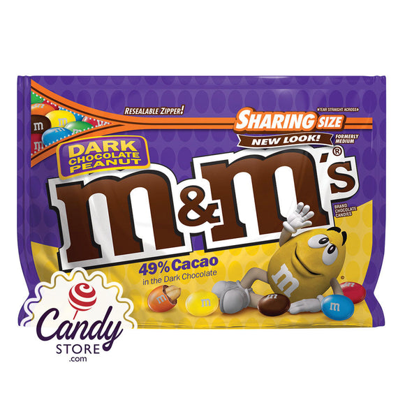 M&M's Peanut Dark Chocolate 10.1oz Pouch - 8ct CandyStore.com
