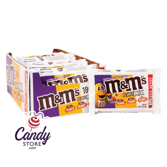 M&M's Peanut Mix Share Size 2.5oz Bags - 108ct CandyStore.com