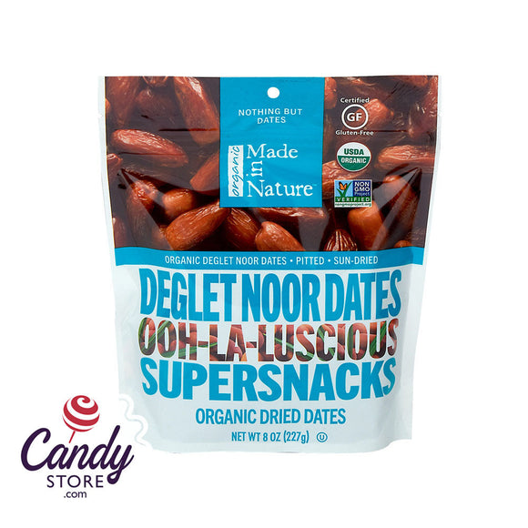 Made In Nature Organic Deglet Noor Dates 8oz Peg Bags - 6ct CandyStore.com