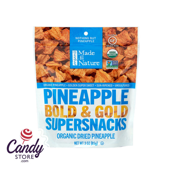 Made In Nature Organic Pineapples 3oz Peg Bags - 6ct CandyStore.com