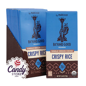 Madecasse Beyond Good 73% Chocolate Crispy Rice 2.64oz Bar - 144ct CandyStore.com