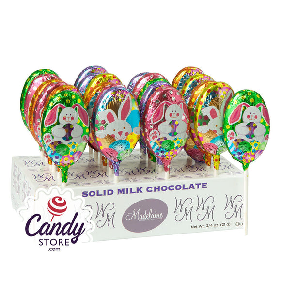 Madelaine Milk Chocolate Foiled Easter 0.38oz Lollipop - 216ct CandyStore.com