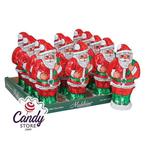 Madelaine Milk Chocolate Foiled Solid Santa 6oz - 48ct CandyStore.com