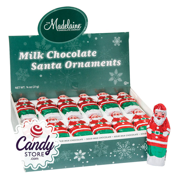 Madelaine Milk Chocolate Santa 0.75oz Foiled Flat - 360ct CandyStore.com