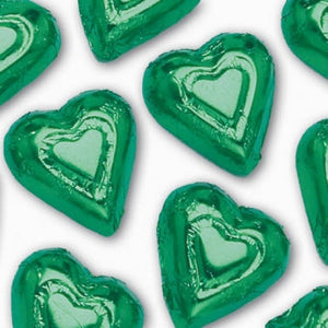 Madelaine Mini Chocolate Green Hearts - 5lb CandyStore.com