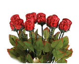 Madelaine Single Milk Chocolate Foiled Red Roses 0.75oz - 36ct CandyStore.com