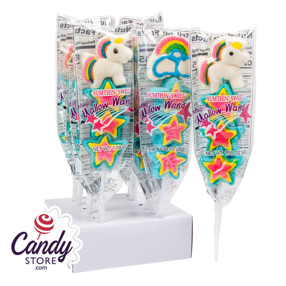 Magical Marshmallow Wands Unicorns And Rainbows 1.59oz - 12ct CandyStore.com