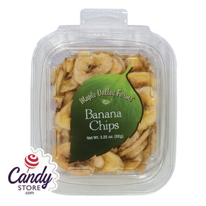 Maple Valley Farms Banana Chips 3.25oz Peg Tub - 6ct CandyStore.com