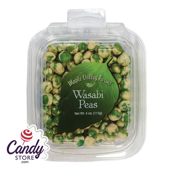 Maple Valley Farms Wasabi Peas 4oz Peg Tub - 6ct CandyStore.com