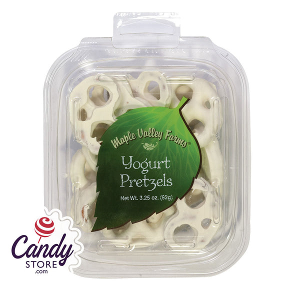 Maple Valley Farms Yogurt Pretzels 3.25oz Peg Tub - 6ct CandyStore.com