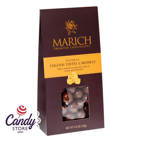 Marich English Toffee Caramels 4.25oz Gable Box - 12ct CandyStore.com