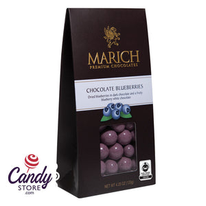 Marich Gable Box Chocolate Blueberries 4.25oz - 12ct CandyStore.com