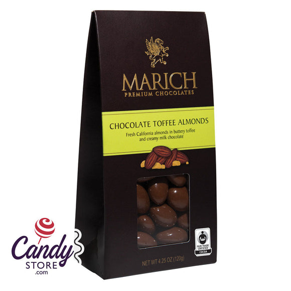 Marich Gable Box Chocolate Toffe Almonds 4.25oz - 12ct CandyStore.com