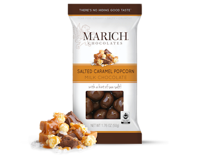 Marich Milk Chocolate Salted Caramel Popcorn Bags - 9ct CandyStore.com
