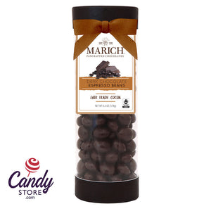 Marich Tube Dark Chocolate Espresso Beans 6.3oz - 6ct CandyStore.com