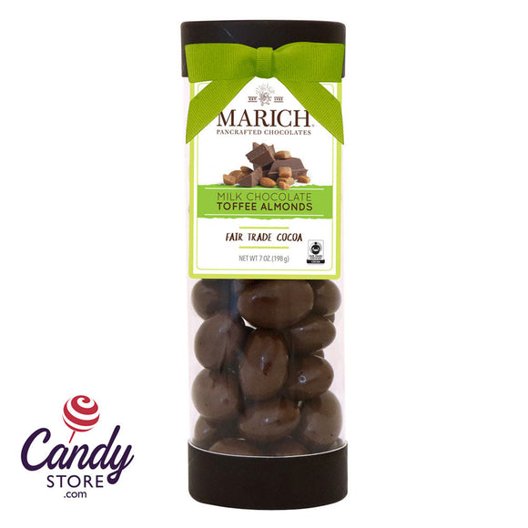 Marich Tube Milk Chocolate Toffee Almonds 7oz - 6ct CandyStore.com