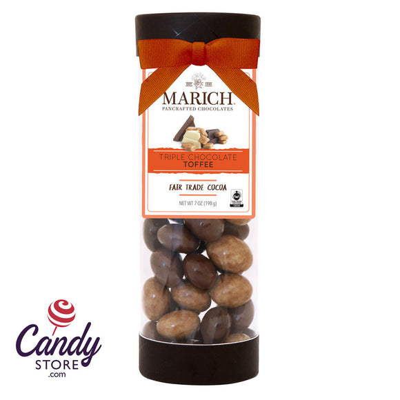 Marich Tube Triple Chocolate Toffee 7oz - 6ct CandyStore.com