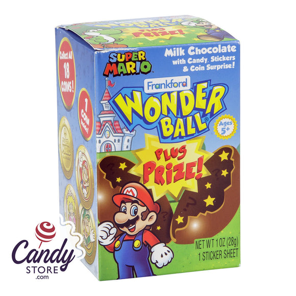 Mario Wonder Ball Milk Chocolate Plus Prize 1oz Box - 10ct CandyStore.com