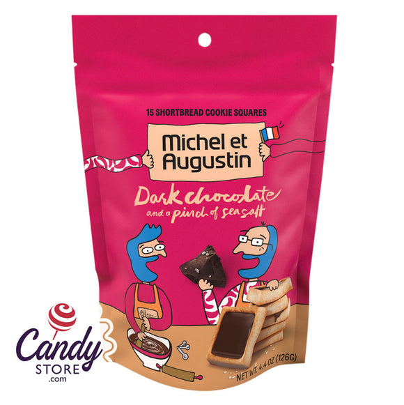 Michel Et Augustin Dark Chocolate With Sea Salt 4.4oz Pouch - 6ct CandyStore.com