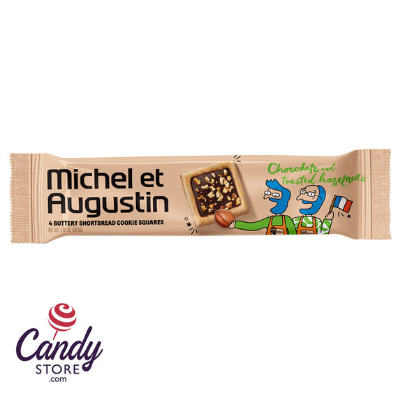 Michel Et Augustin Milk Chocolate With Hazelnut Cookie Squares 4 Pc 1.07oz - 18ct CandyStore.com