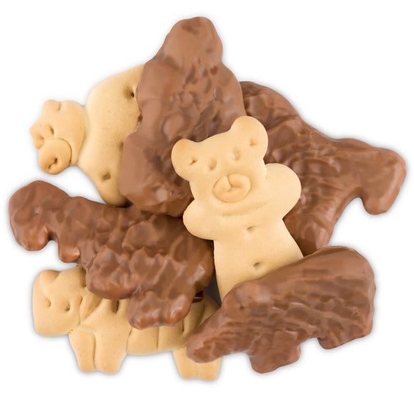 Milk Chocolate Covered Animal Cookies - 10lb CandyStore.com