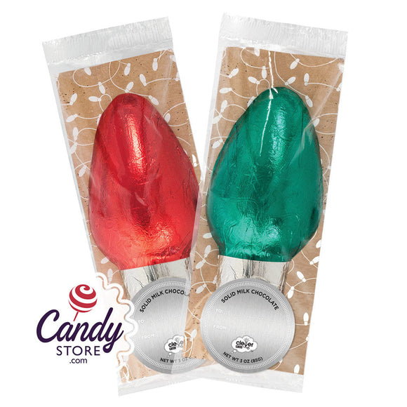 Milk Chocolate Foiled Christmas Lights 3oz - 18ct CandyStore.com