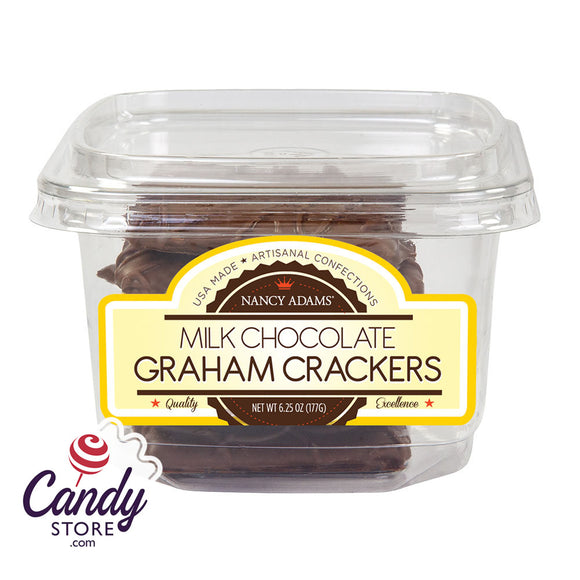 Milk Chocolate Graham Crackers 6.25oz Tub Nancy Adams - 6ct CandyStore.com