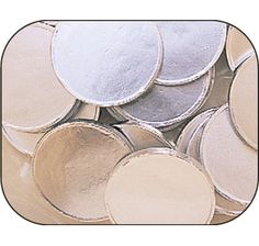 Milk Chocolate Large Blank Silver Coins - 5lb CandyStore.com