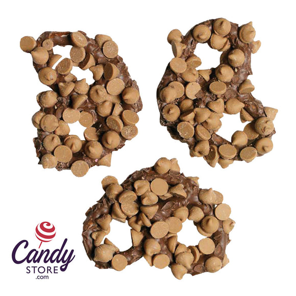 Milk Chocolate Peanut Butter Chip Premier Pretzels - 28ct CandyStore.com