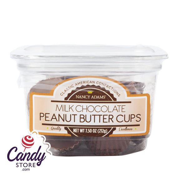 Milk Chocolate Peanut Butter Cups 7.5oz Tub Nancy Adams - 12ct CandyStore.com