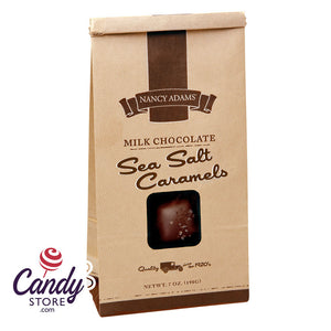 Milk Chocolate Sea Salt Caramels 7oz Bag Nancy Adams - 12ct CandyStore.com