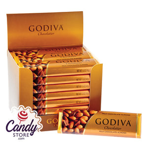 Milk Godiva Chocolate With Almonds 1.5oz Bar - 24ct CandyStore.com