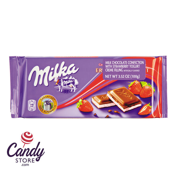 Milka Strawberry Bar 3.5oz - 22ct CandyStore.com