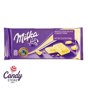 Milka White Chocolate Bar 3.5oz - 22ct CandyStore.com