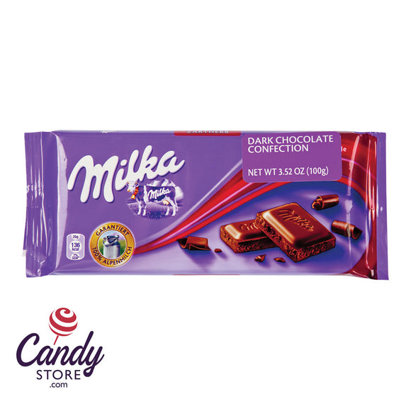 Milka Zarthreb Dark Chocolate Bar 3.5oz - 23ct CandyStore.com