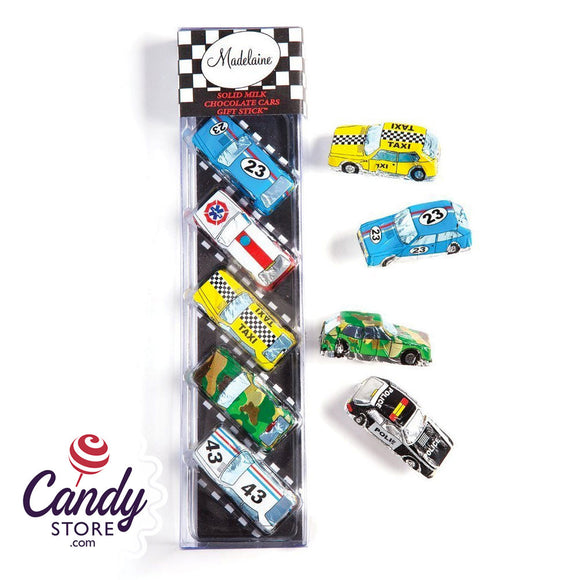Mini Chocolate Cars 5-Piece Gift Stick - 16ct CandyStore.com
