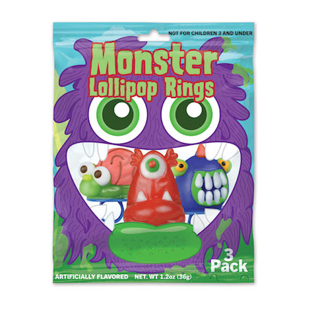 Monster 3 Pack Ring Pop - 12ct CandyStore.com