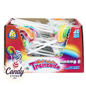 Multi-Color Swirl Mini Pops Paleta Trenzada - 12ct CandyStore.com