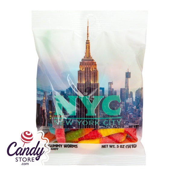 NYC Souvenir Empire State Lit 5oz Digibag With Sour Worms - 24ct CandyStore.com