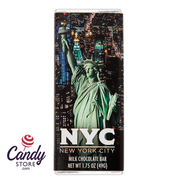 NYC Souvenir Liberty 1.75oz Milk Chocolate Wrapper Bar - 24ct CandyStore.com