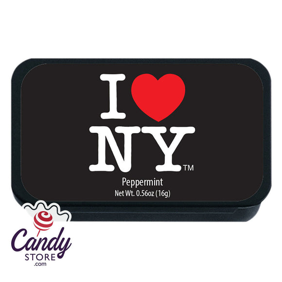 NYC Souvenir Peppermint Black Slyder 0.56oz Tin - 24ct CandyStore.com